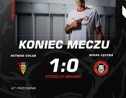 Hetman Gołąb lepszy od KKS Wiara Łęczna. Mecz zakończony wynikiem 1:0