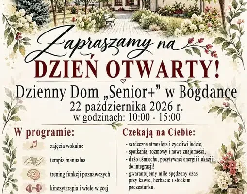 Dni otwarte w Dziennym Domu „Senior+” w Bogdance – 22 października