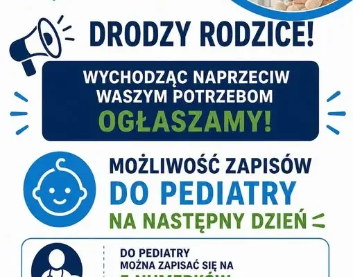Puchaczów: zapisy do pediatry na kolejny dzień — nowa udogodnienie w GOZ SPZOZ