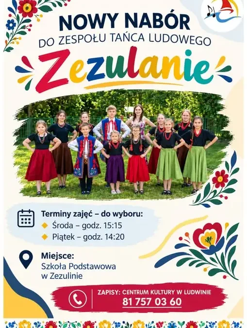 Zespół Tańca Ludowego Zezulanie zaprasza na nowy nabór
