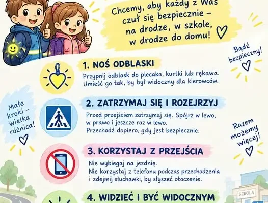 Spiczyn świeci przykładem: szkoła w ogólnopolskiej akcji „Odblaskowa Szkoła 2026”