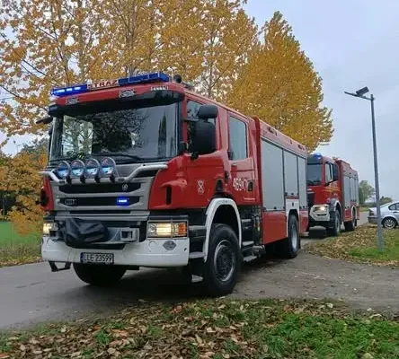 Pożar sadzy w Zaróbce – akcja strażaków z Cycowa i Łęcznej